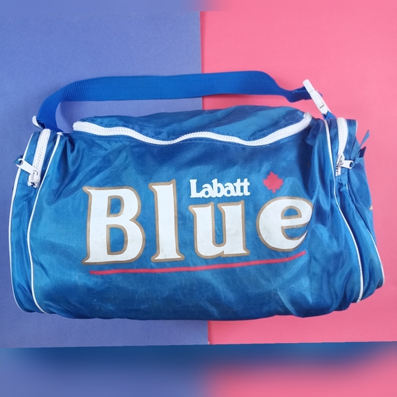 Vintage 1990s Labatt Blue Beer Gym Bag